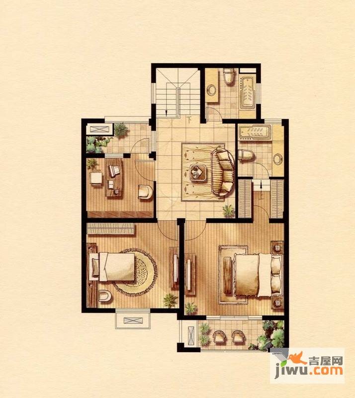 风景城邦英格兰领域4室3厅3卫180.3㎡户型图