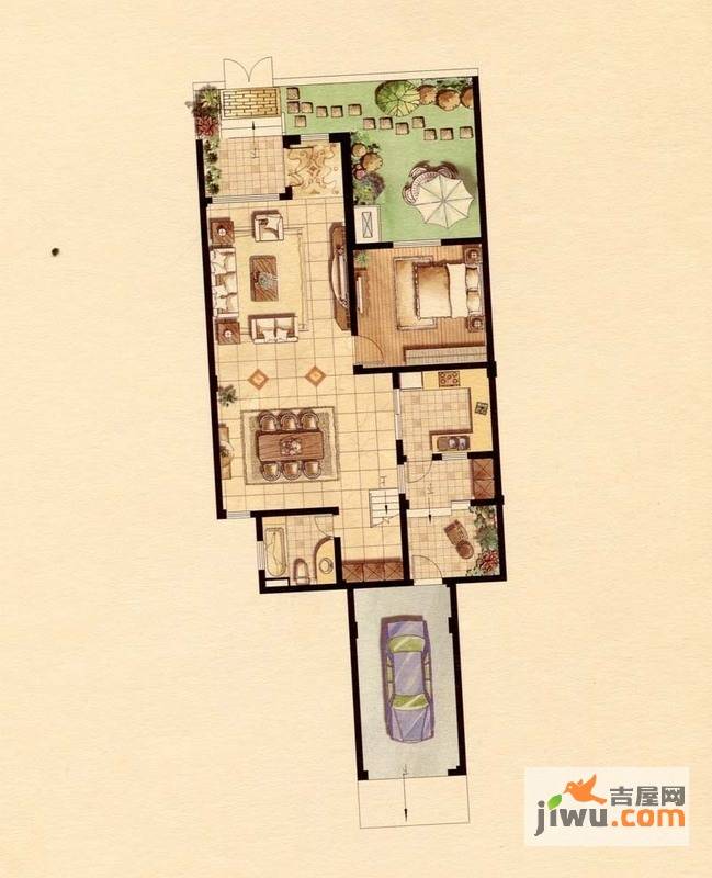 风景城邦英格兰领域4室3厅3卫184㎡户型图