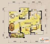 东湖天下3室2厅2卫115.9㎡户型图