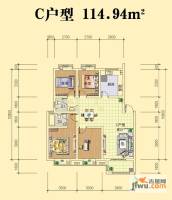 湖滨丽景4室2厅2卫114.9㎡户型图