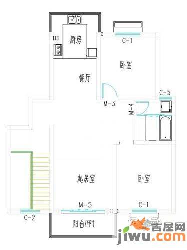 聚贤新城3室2厅1卫户型图