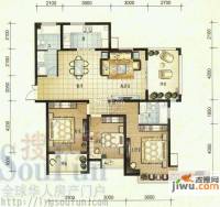 久和国际新城3室2厅2卫130.1㎡户型图