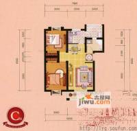 天惠爱丁堡公馆2室2厅1卫73㎡户型图