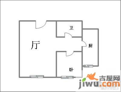 北国之春悠然苑1室1厅1卫63㎡户型图