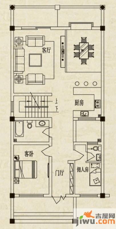 观澜墅2室2厅1卫户型图