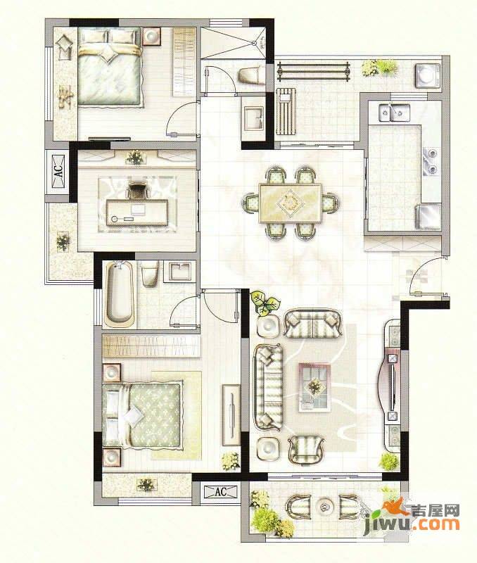 友好公馆普通住宅133㎡户型图