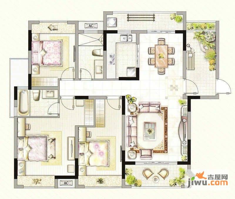 友好公馆普通住宅133㎡户型图