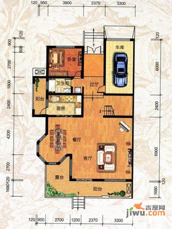 慧泽华府4室2厅4卫352.2㎡户型图