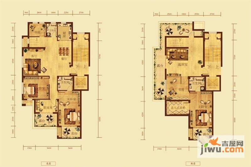 明山桃源5室3厅3卫232㎡户型图