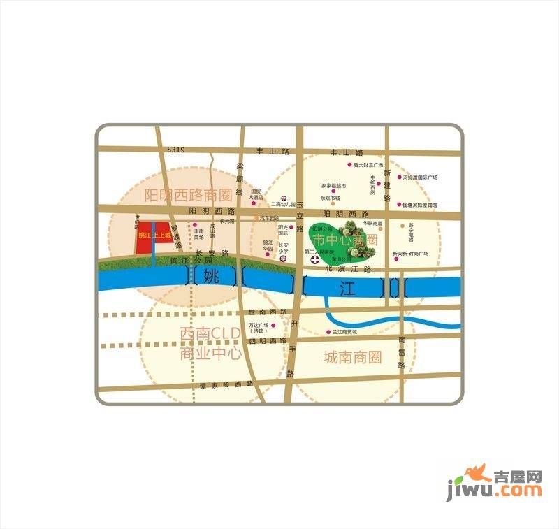 姚江上上城位置交通图图片