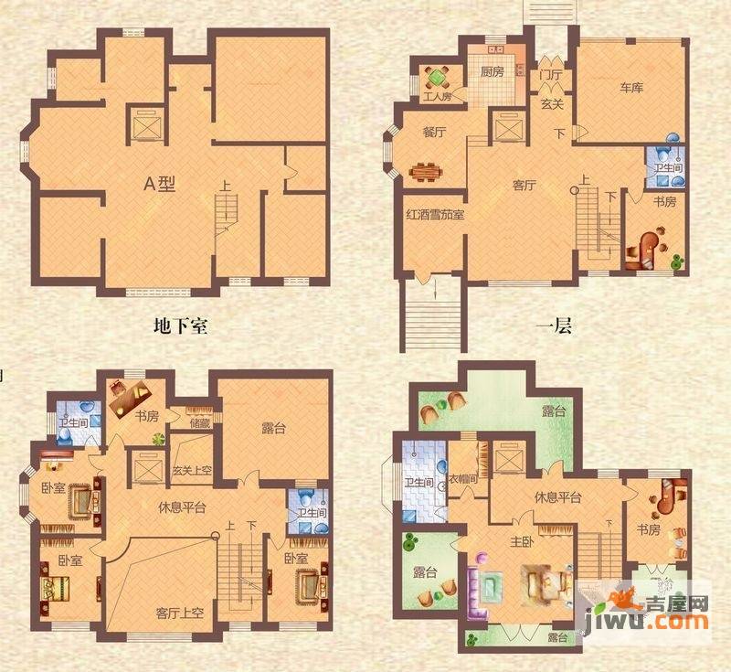 龙湖湾8室2厅4卫228.8㎡户型图