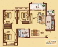 利海托斯卡纳3室2厅1卫89㎡户型图