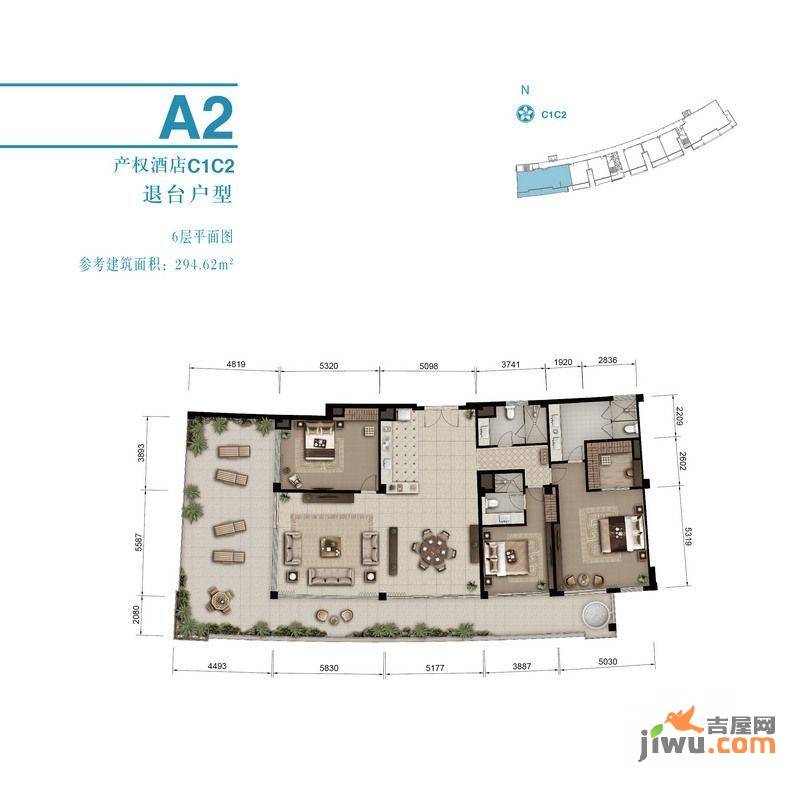 Aloha清水湾3室2厅3卫294.6㎡户型图