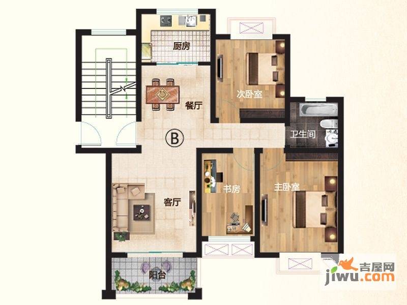 中熙凤凰城普通住宅100㎡户型图