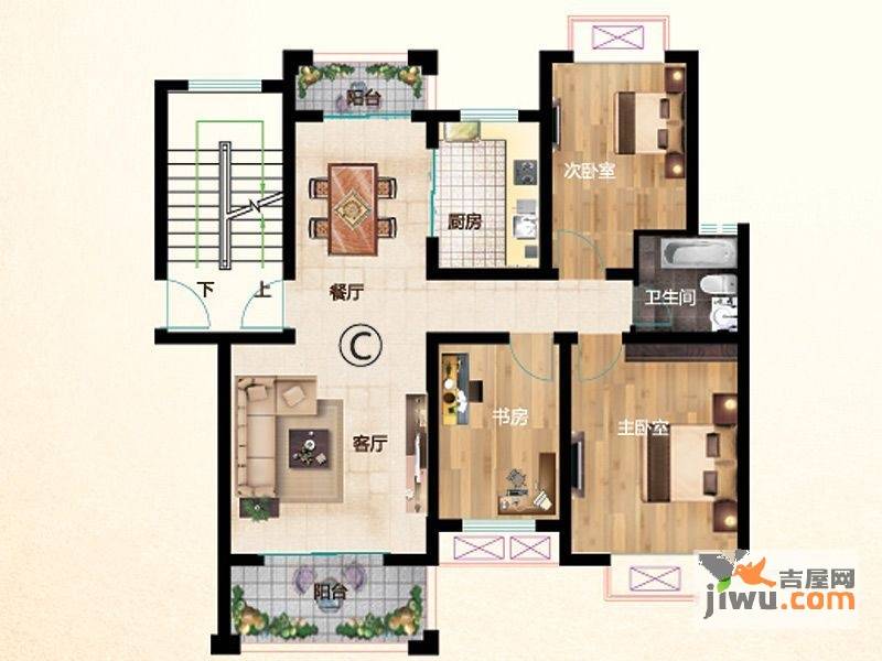 中熙凤凰城普通住宅112㎡户型图