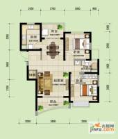 上海城2室2厅1卫户型图