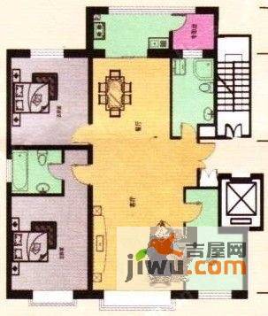 锦绣山河花园2室2厅2卫122.9㎡户型图