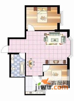 新地园大厦2室2厅1卫91.6㎡户型图