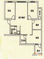 朗润天诚3室2厅1卫110㎡户型图